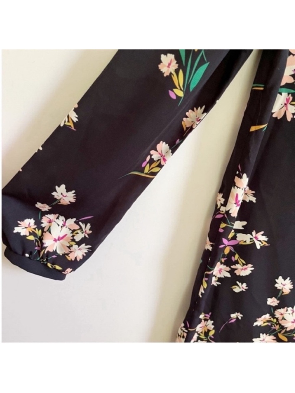Lulu's Herbaceous Babe Shift Dress navy blue floral mini bateau neck - Picture 4 of 10